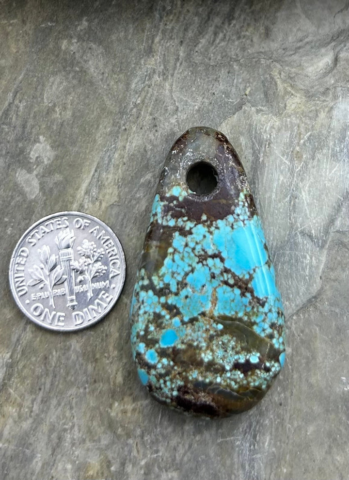 Kingman Turquoise (Arizona) (Large Hole) Focal Pendant Bead