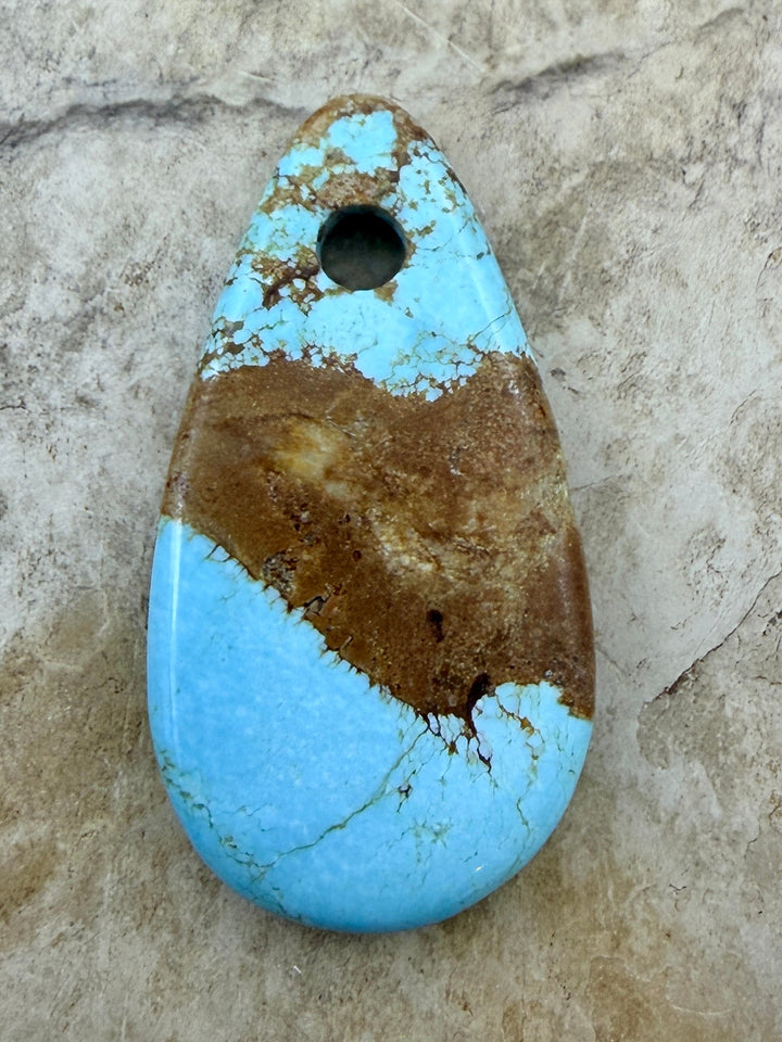 Kingman Turquoise (Arizona) (Large Hole) Focal Pendant Bead