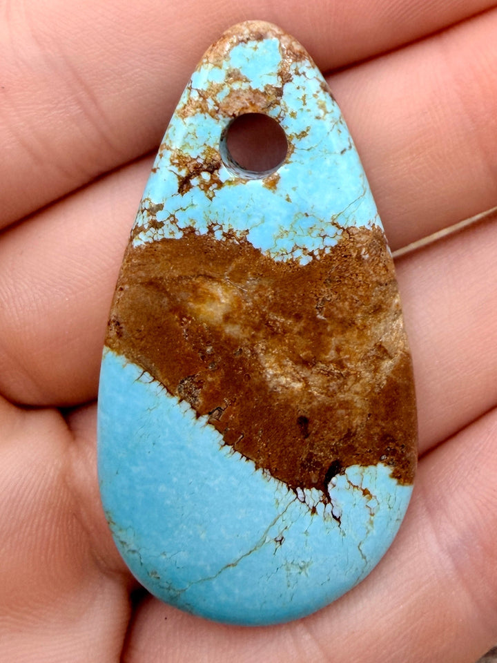 Kingman Turquoise (Arizona) (Large Hole) Focal Pendant Bead