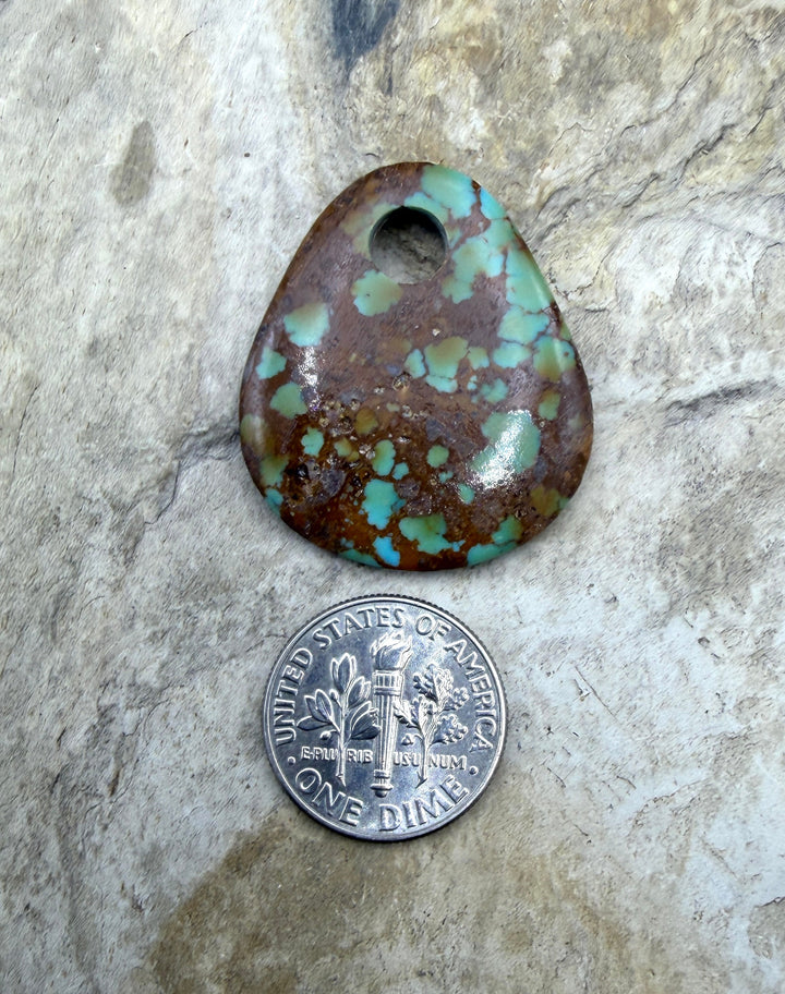 Kingman Turquoise (Arizona) (Large Hole) Focal Pendant Bead