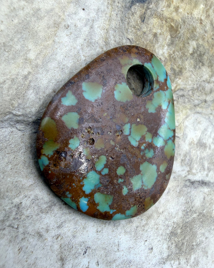 Kingman Turquoise (Arizona) (Large Hole) Focal Pendant Bead
