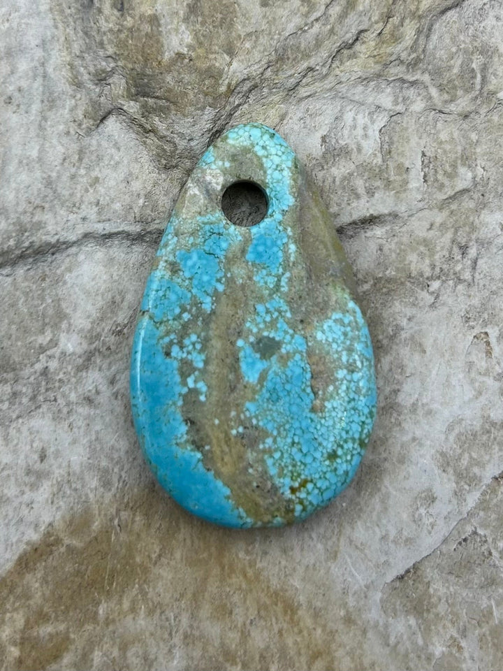 Kingman Turquoise (Arizona) (Large Hole) Focal Pendant Bead