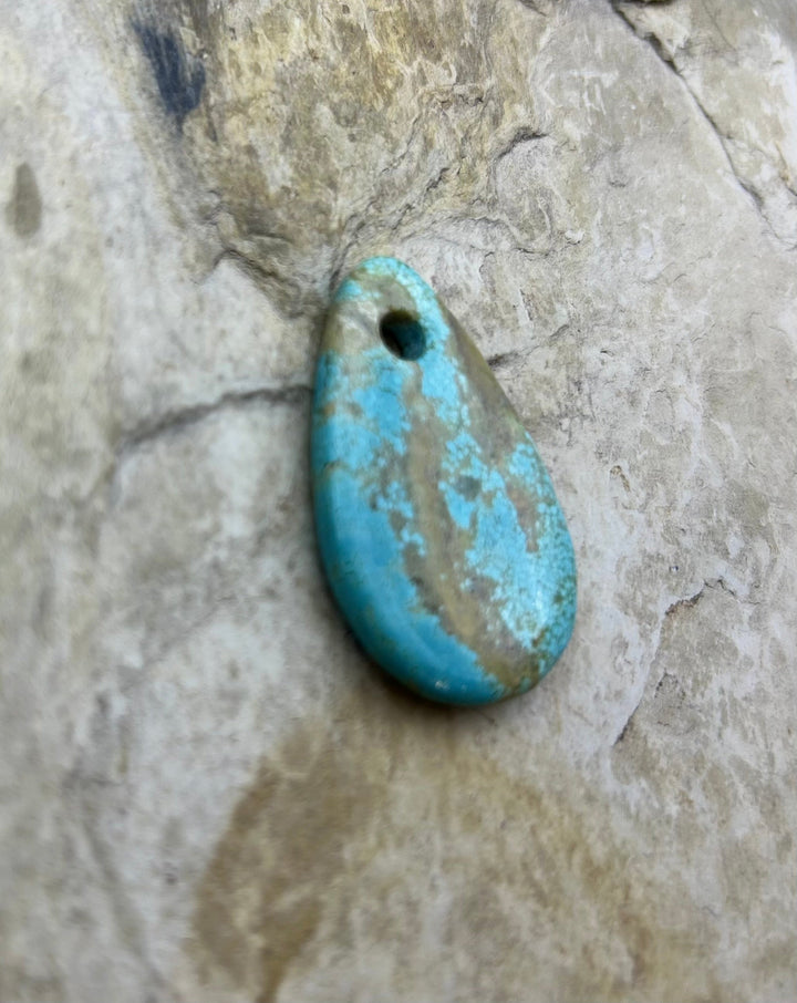 Kingman Turquoise (Arizona) (Large Hole) Focal Pendant Bead
