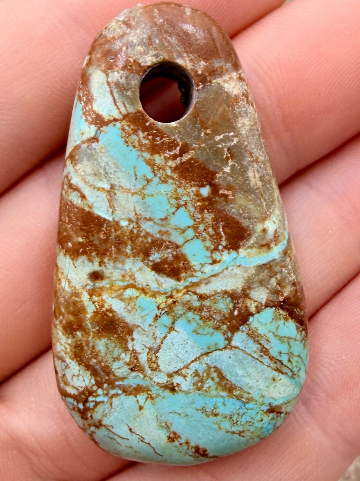 Kingman Turquoise (Arizona) (Large Hole) Focal Pendant Bead