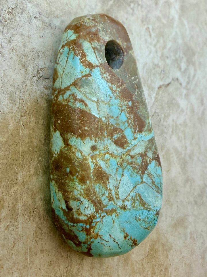 Kingman Turquoise (Arizona) (Large Hole) Focal Pendant Bead