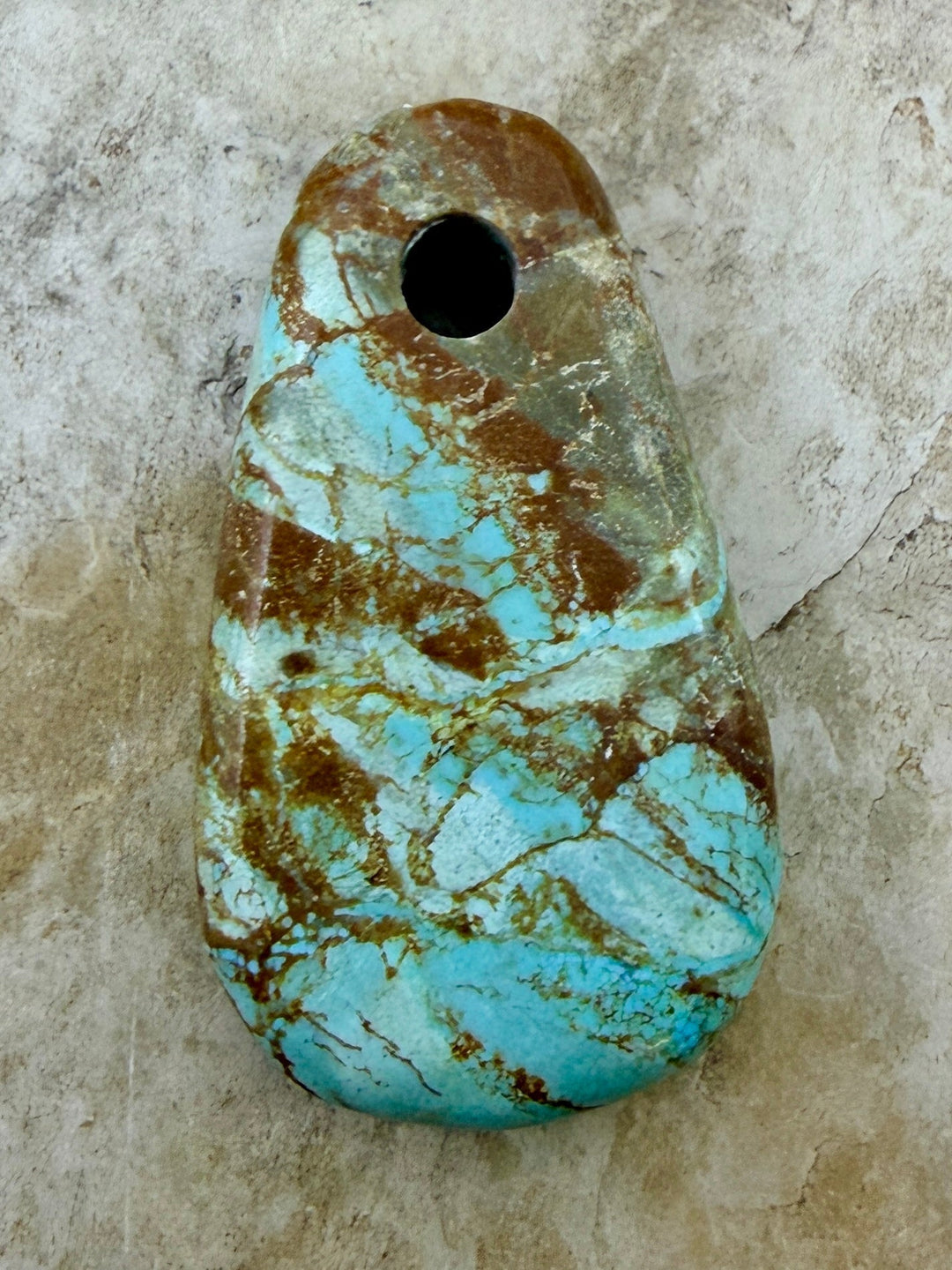 Kingman Turquoise (Arizona) (Large Hole) Focal Pendant Bead