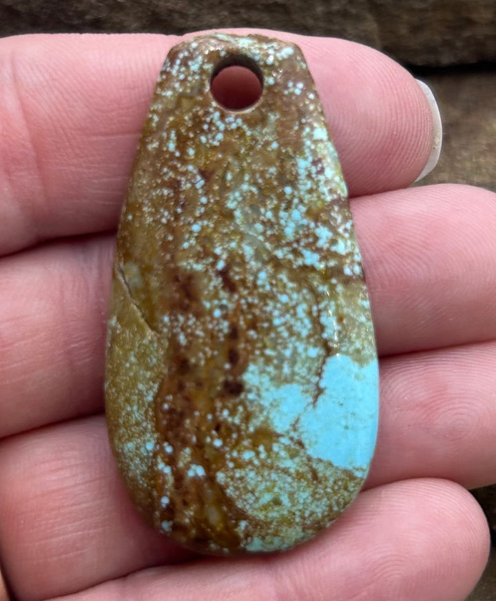 Kingman Turquoise (Arizona) (Large Hole) Focal Pendant Bead