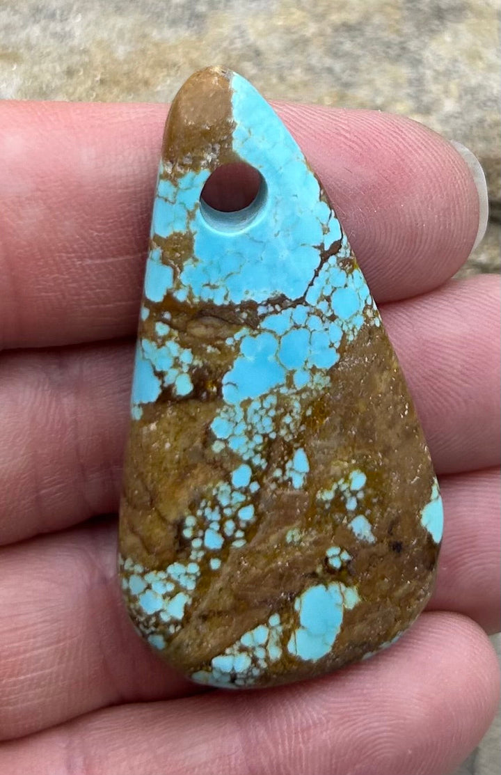 Kingman Turquoise (Arizona) (Large Hole) Focal Pendant Bead