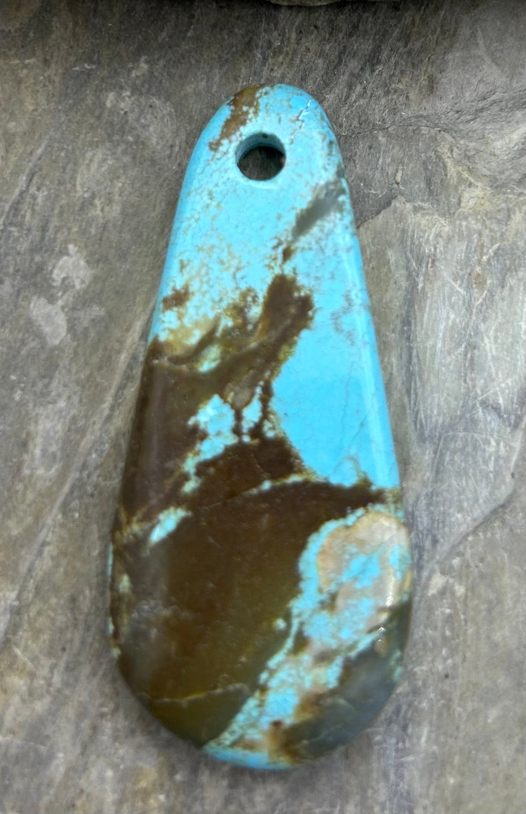 Kingman Turquoise (Arizona) (Large Hole) Focal Pendant Bead