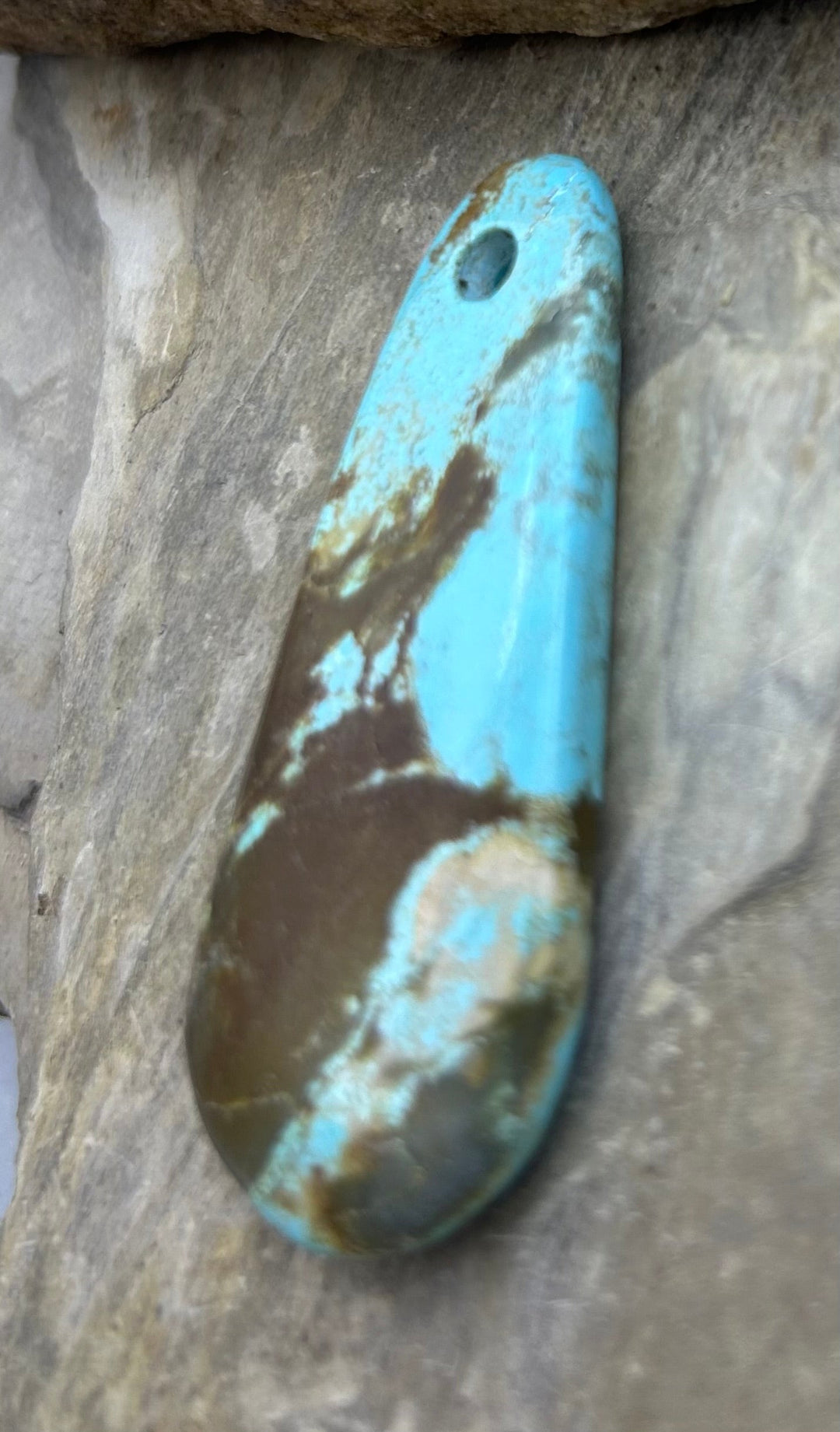 Kingman Turquoise (Arizona) (Large Hole) Focal Pendant Bead