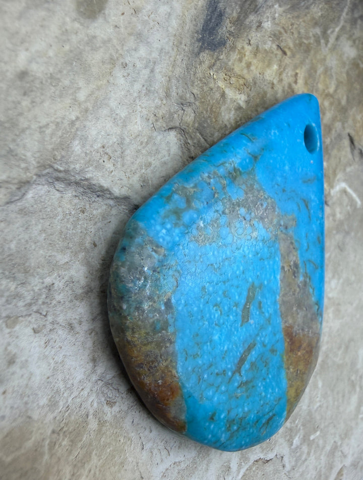 Kingman Turquoise (Arizona) (Large Hole) Focal Pendant Bead