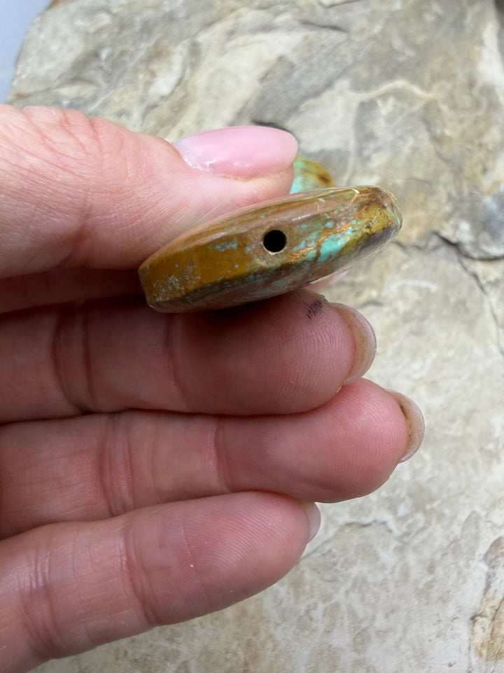Kingman Turquoise (Arizona) LARGE Oval Beads 28x38mm (Top
