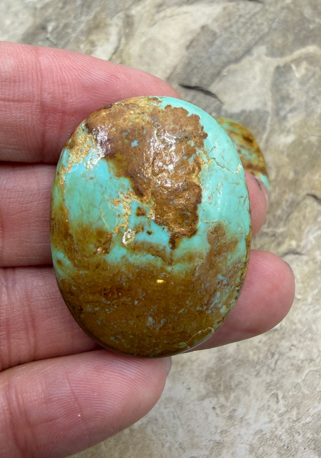 Kingman Turquoise (Arizona) LARGE Oval Beads 28x38mm
