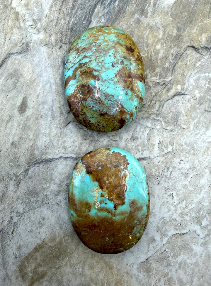 Kingman Turquoise (Arizona) LARGE Oval Beads 28x38mm
