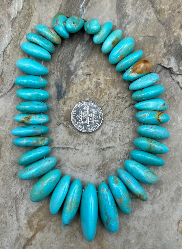 Kingman Turquoise (Arizona) Long Teardrop Nuggets