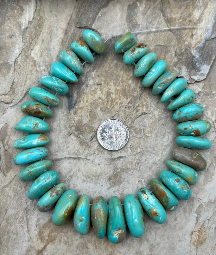 Kingman Turquoise (Arizona) Long Teardrop Nuggets