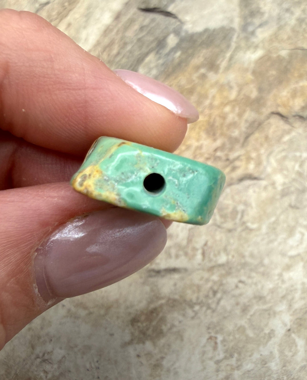 Kingman Turquoise (Arizona) Slab Beads (Large Hole)