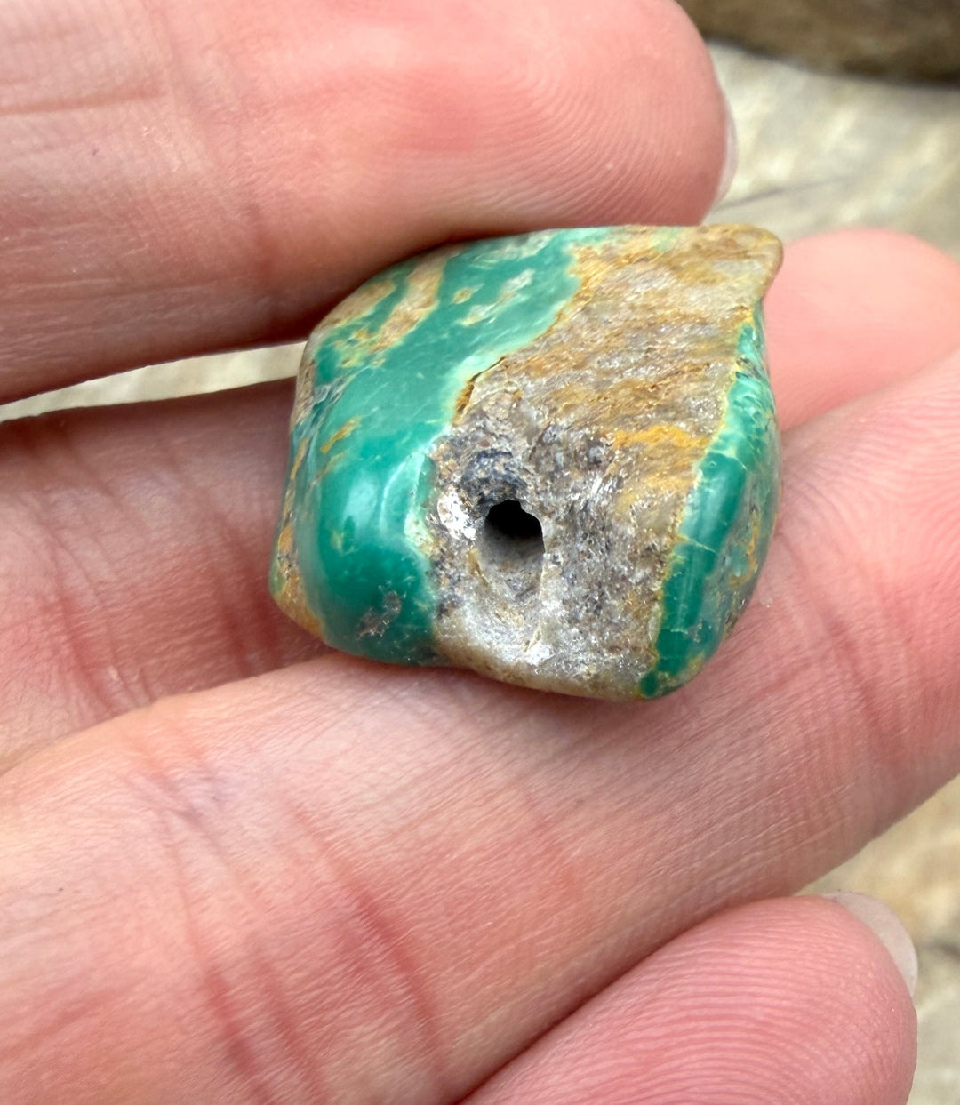 Kingman Turquoise (Arizona) Slab Beads (Large Hole)