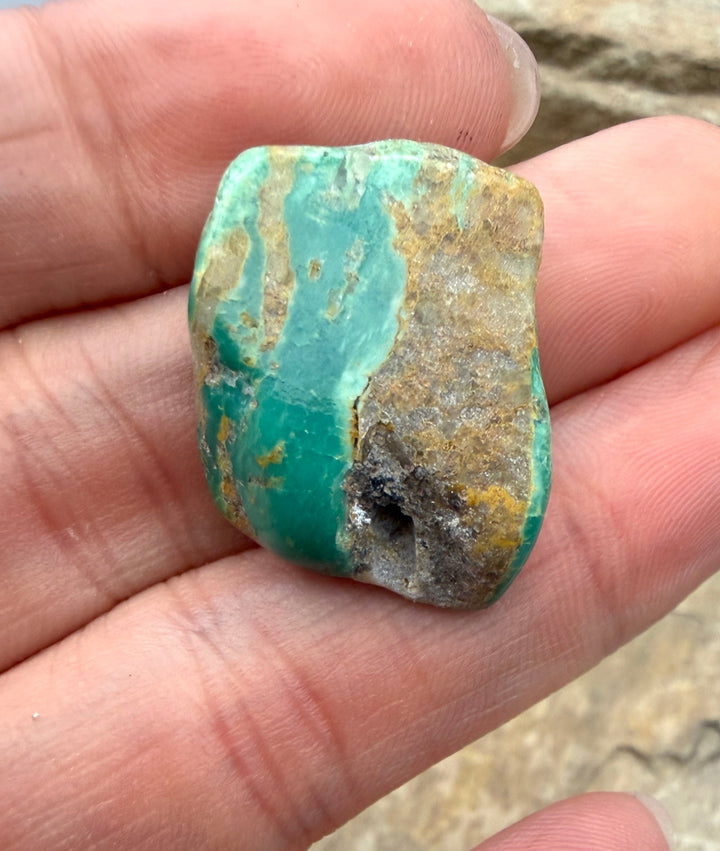 Kingman Turquoise (Arizona) Slab Beads (Large Hole)
