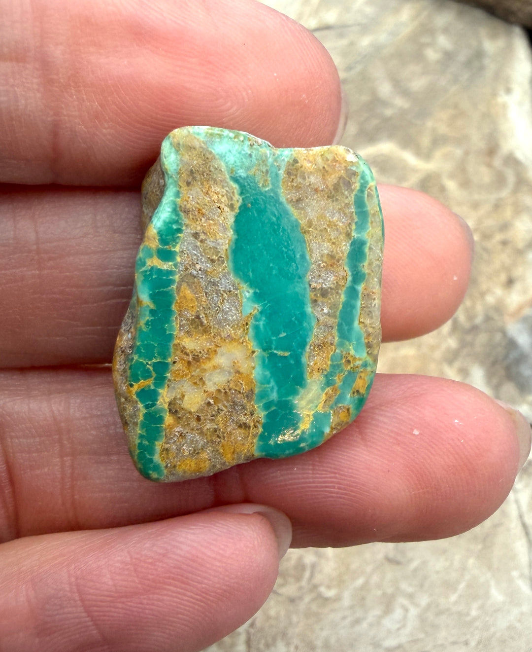 Kingman Turquoise (Arizona) Slab Beads (Large Hole)