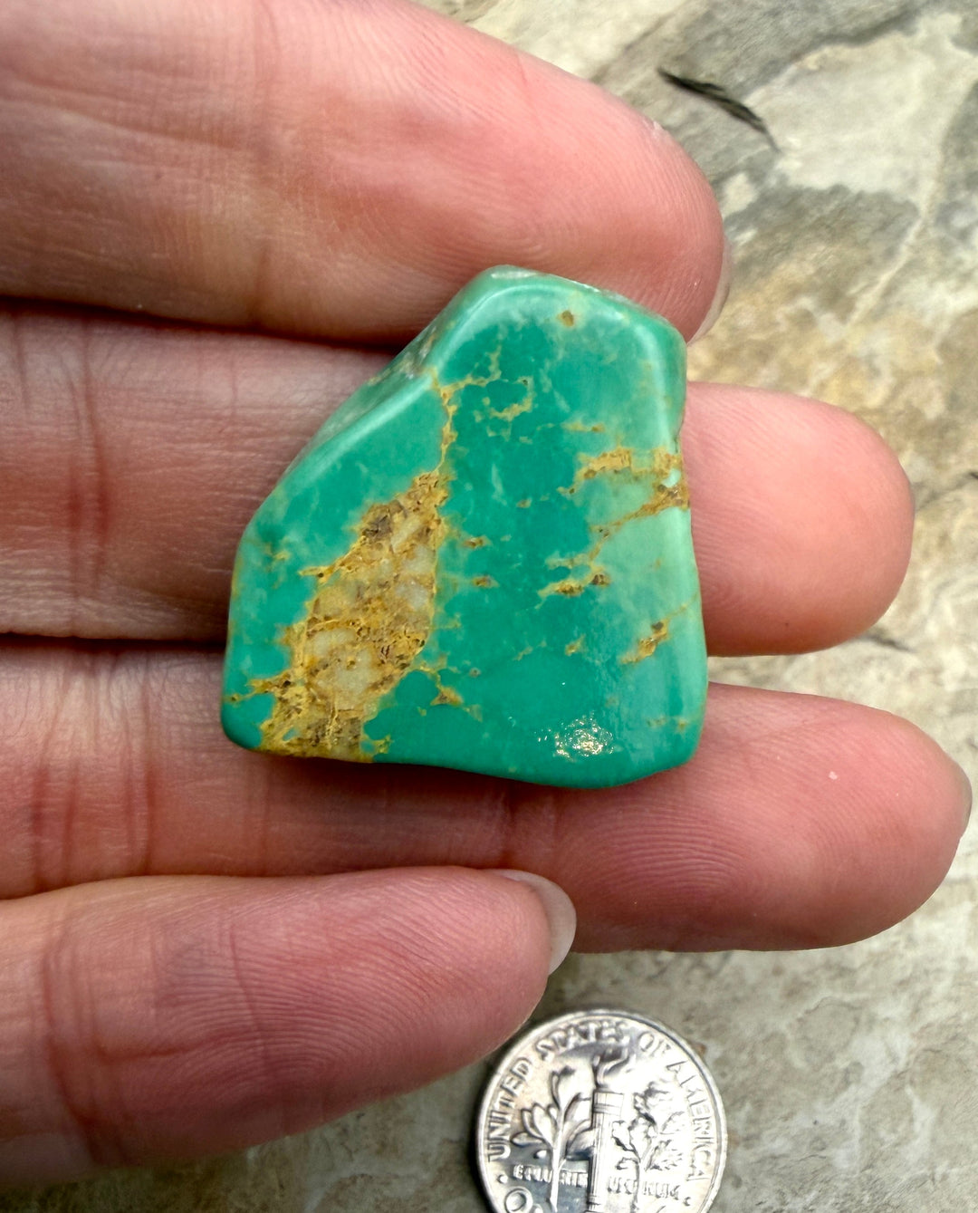 Kingman Turquoise (Arizona) Slab Beads (Large Hole)
