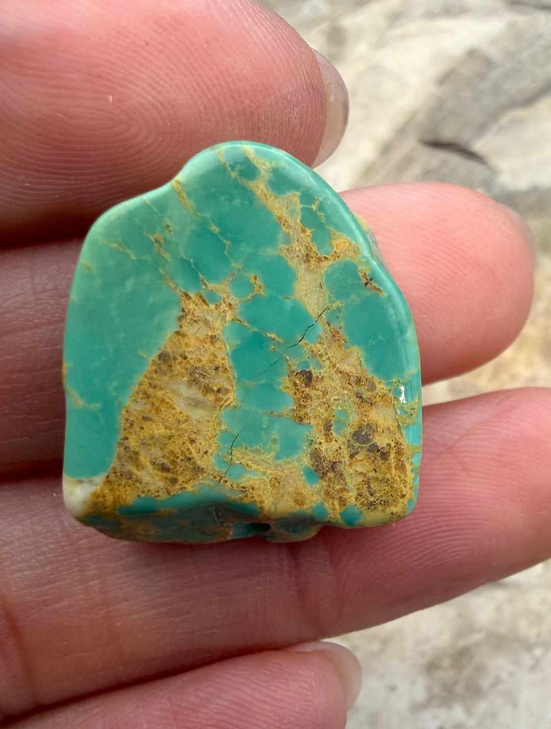 Kingman Turquoise (Arizona) Slab Beads (Large Hole)