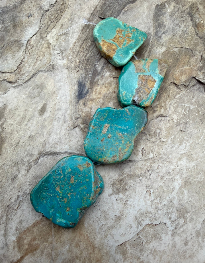 Kingman Turquoise (Arizona) Slab Beads (Large