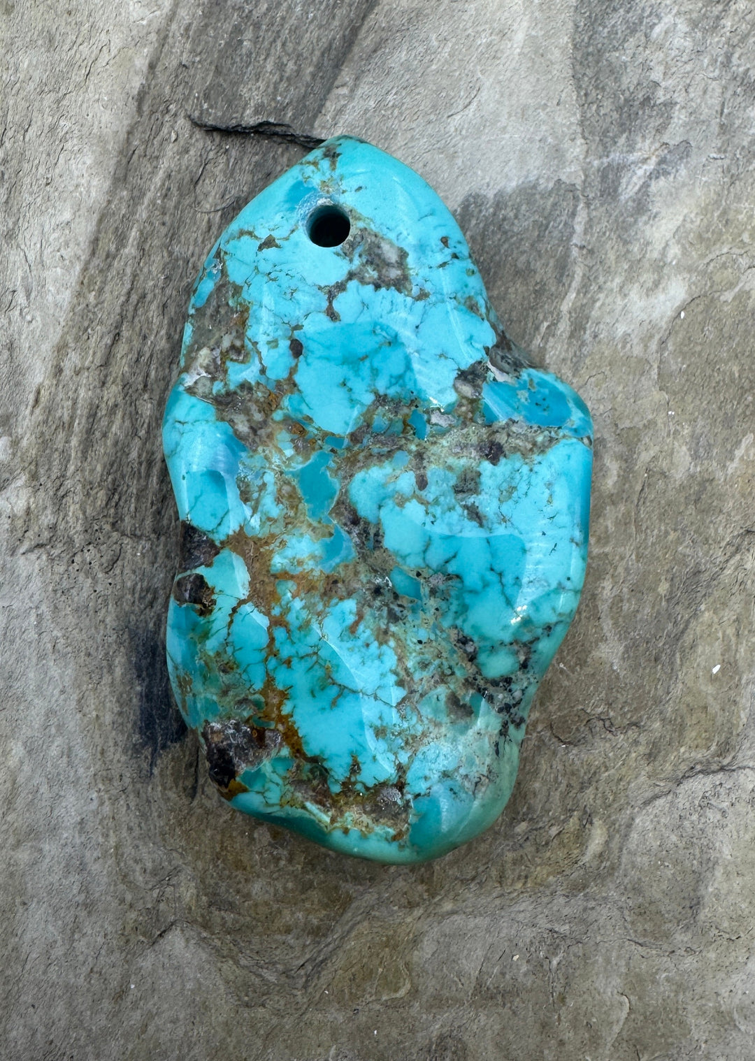 Kingman Turquoise (AZ) BIG Focal Pendant Bead Big (3mm)