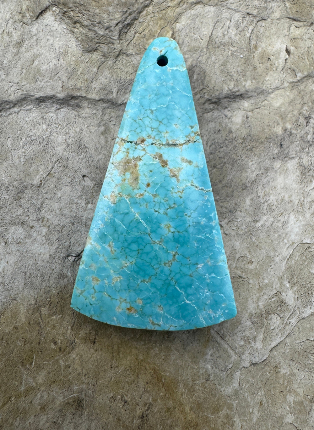 Kingman Turquoise (AZ) Focal Pendant Bead 21x37mm