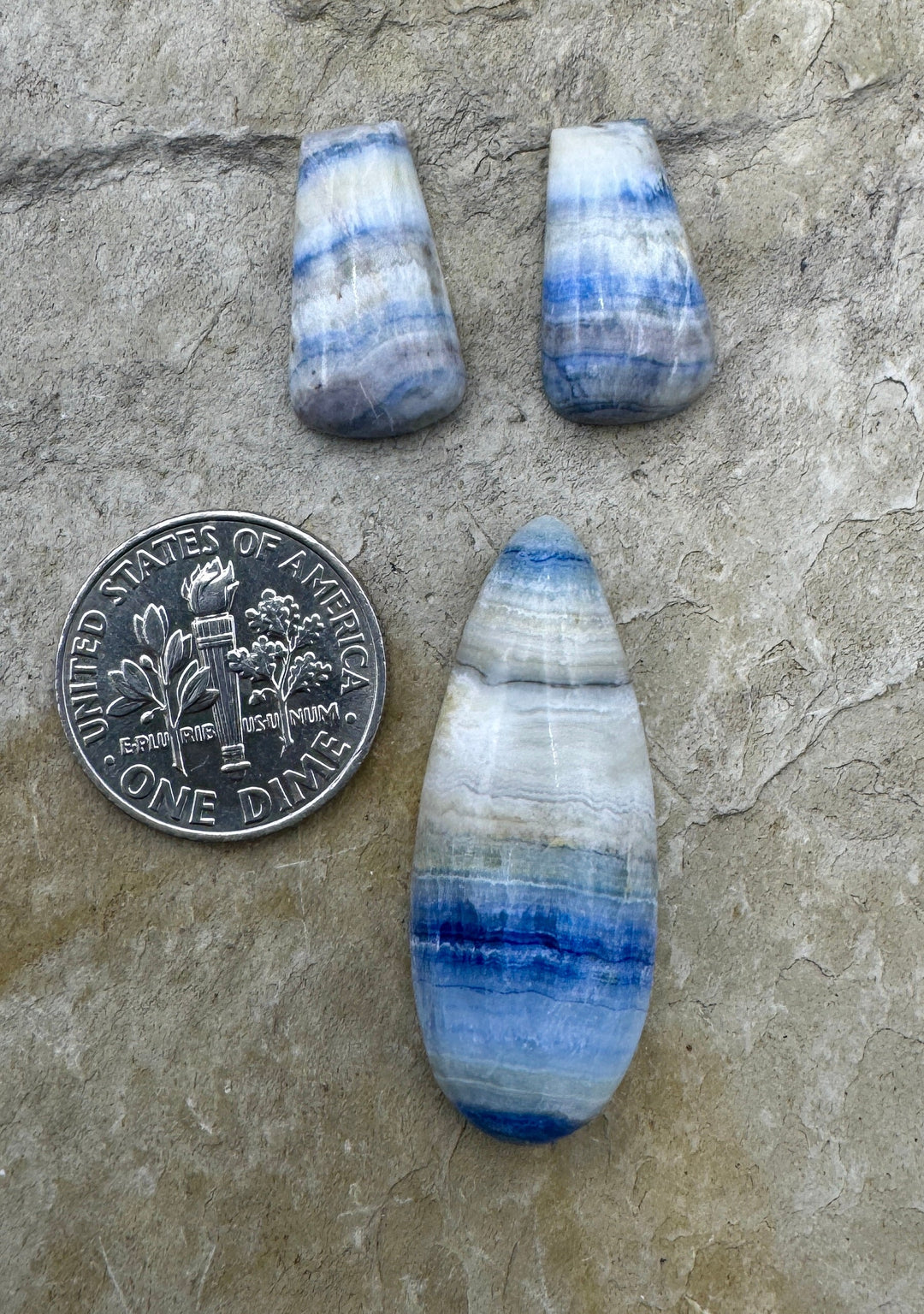 Lapis Lace Onyx/Sheelite (Turkey) Freeform Cabochons 3
