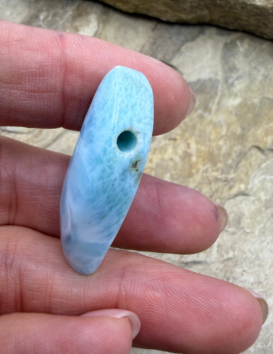 Larimar (Dominica Republic) Large Hole Focal Pendant