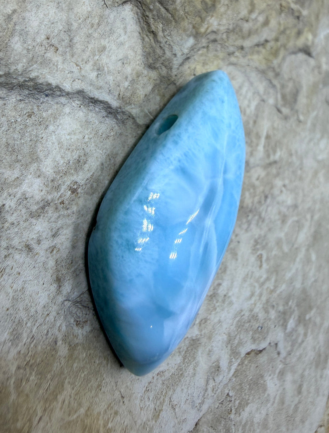 Larimar (Dominica Republic) Large Hole Focal Pendant