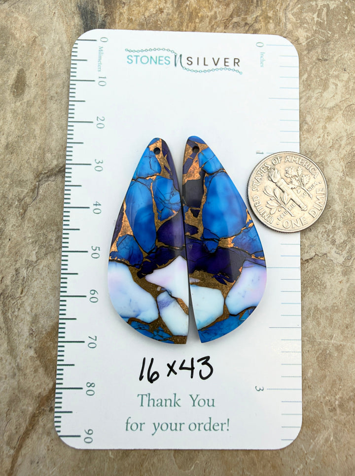 Lavender Blue Dahlia Kingman Composite Block BIG Matching