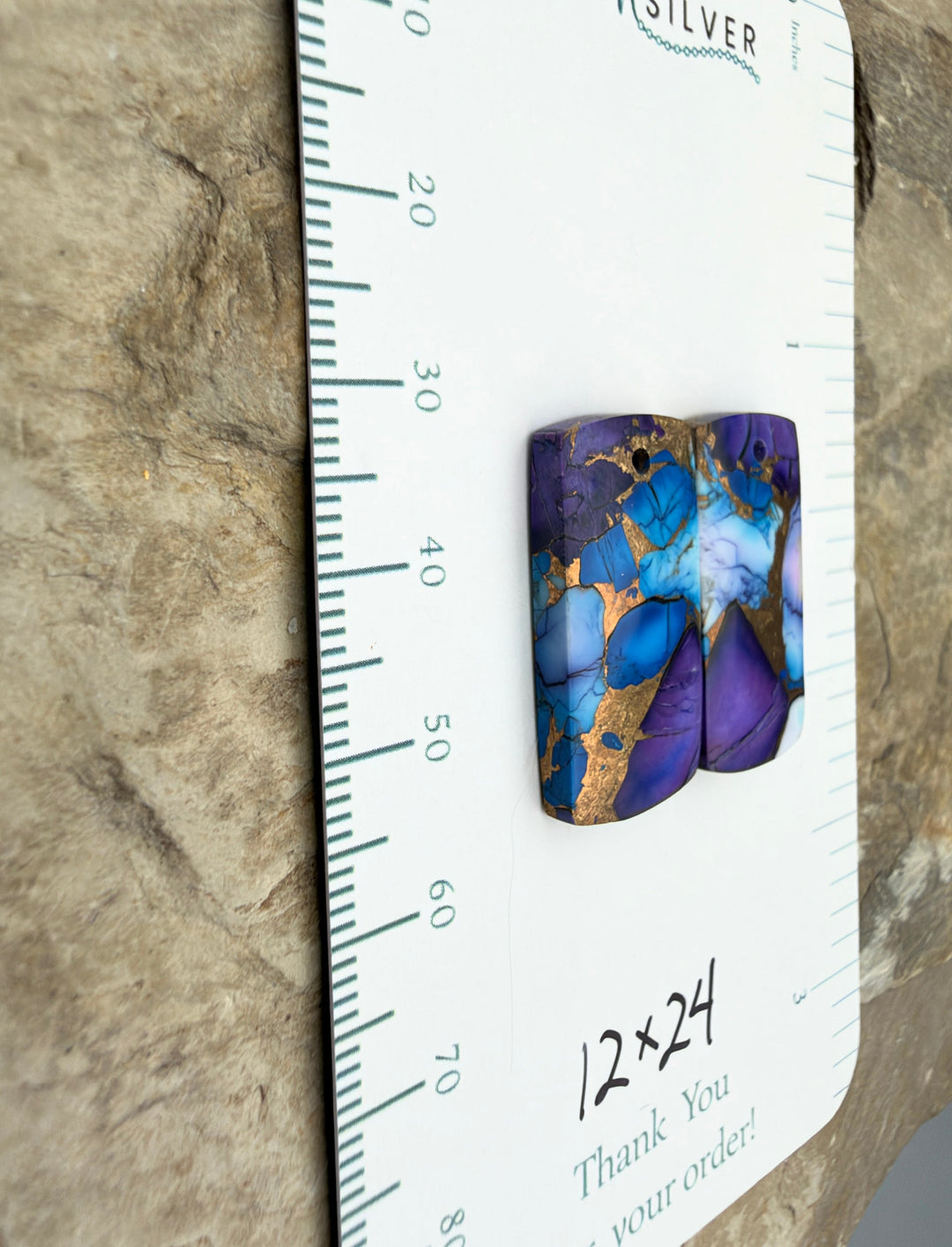 Lavender Blue Dahlia Kingman Composite Block Matching