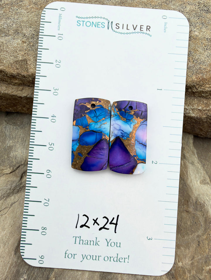 Lavender Blue Dahlia Kingman Composite Block Matching