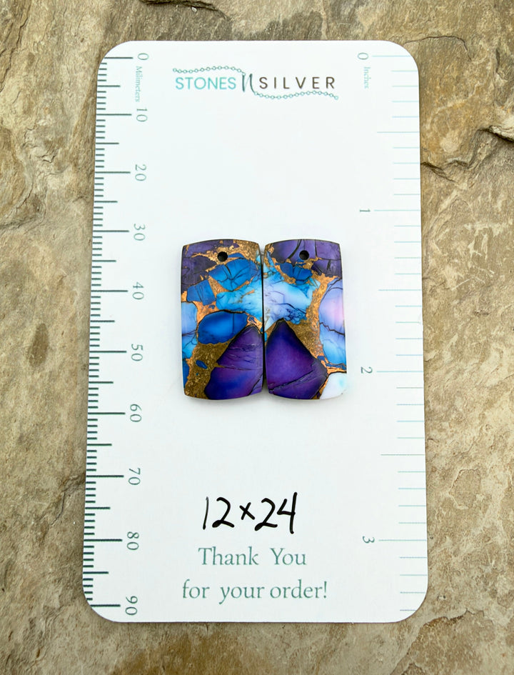 Lavender Blue Dahlia Kingman Composite Block Matching