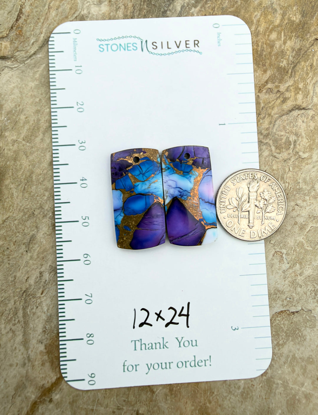 Lavender Blue Dahlia Kingman Composite Block Matching