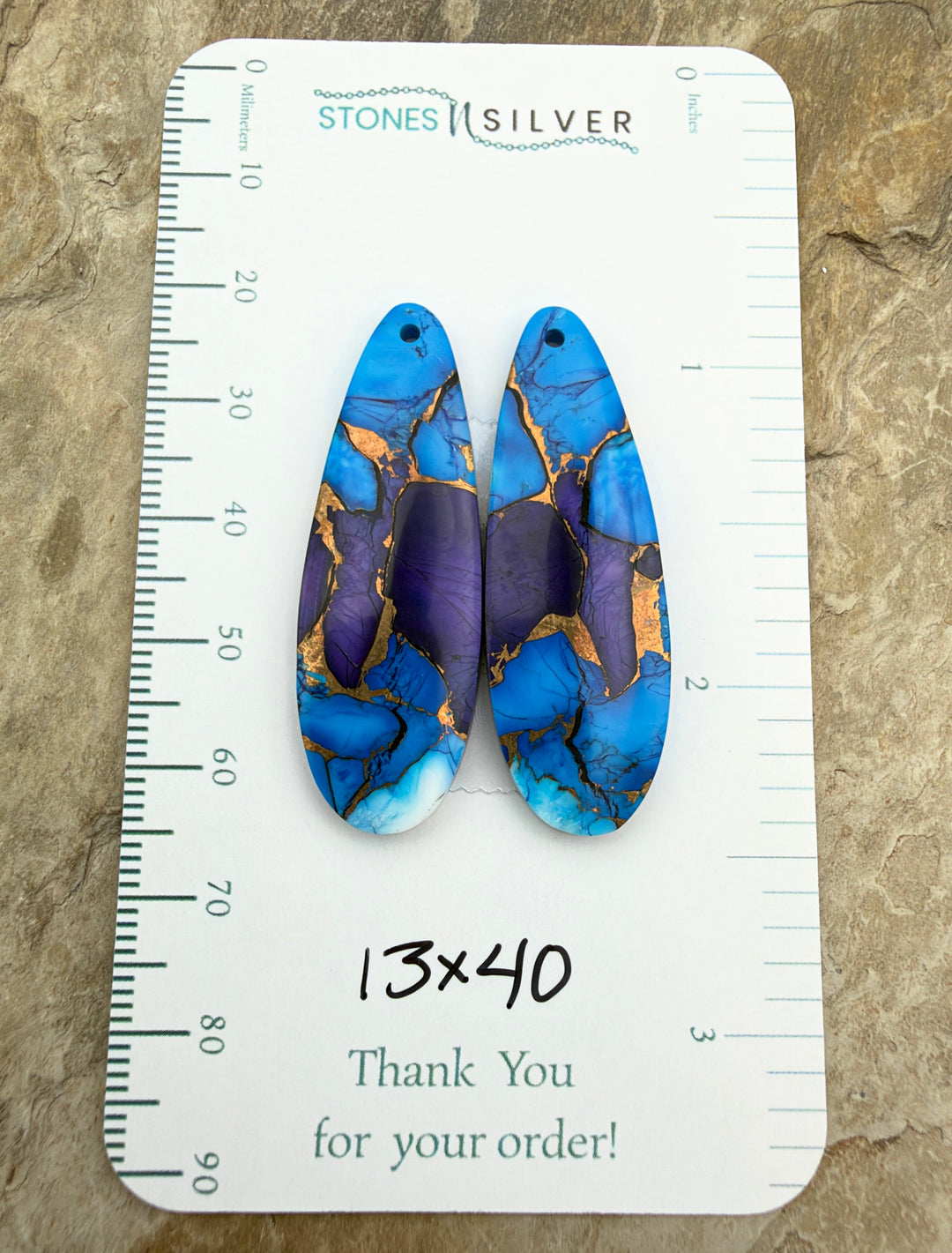 Lavender Blue Dahlia Kingman Composite Block Matching