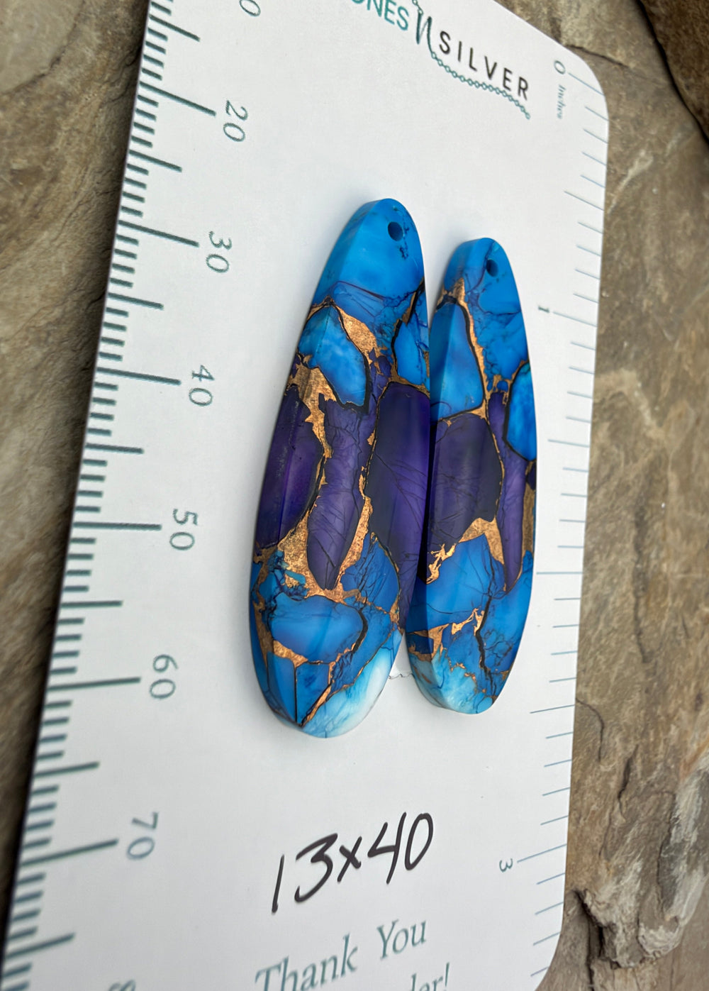 Lavender Blue Dahlia Kingman Composite Block Matching