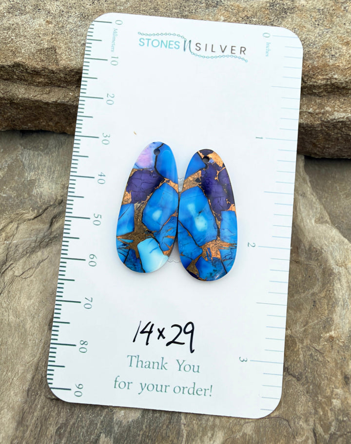 Lavender Blue Dahlia Kingman Composite Block Matching