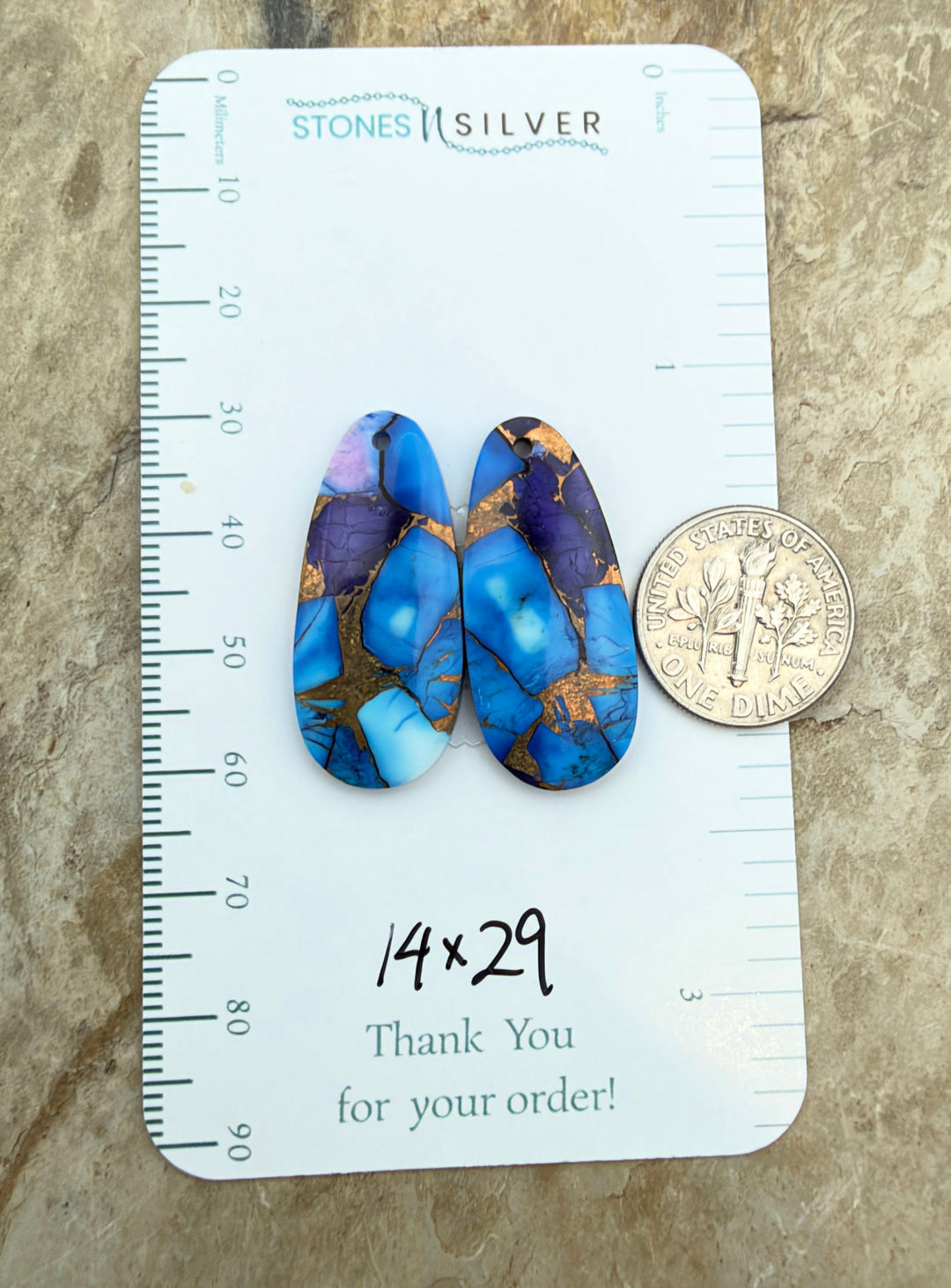 Lavender Blue Dahlia Kingman Composite Block Matching