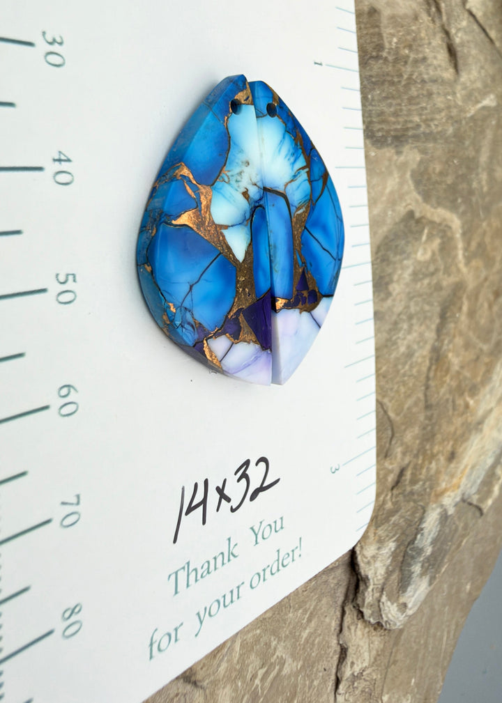 Lavender Blue Dahlia Kingman Composite Block Matching