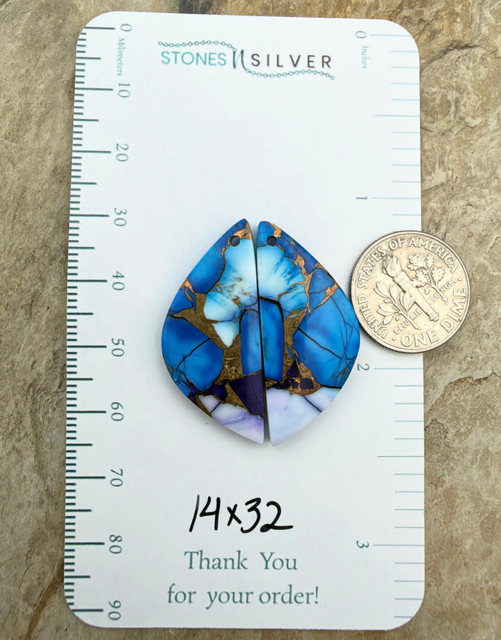 Lavender Blue Dahlia Kingman Composite Block Matching