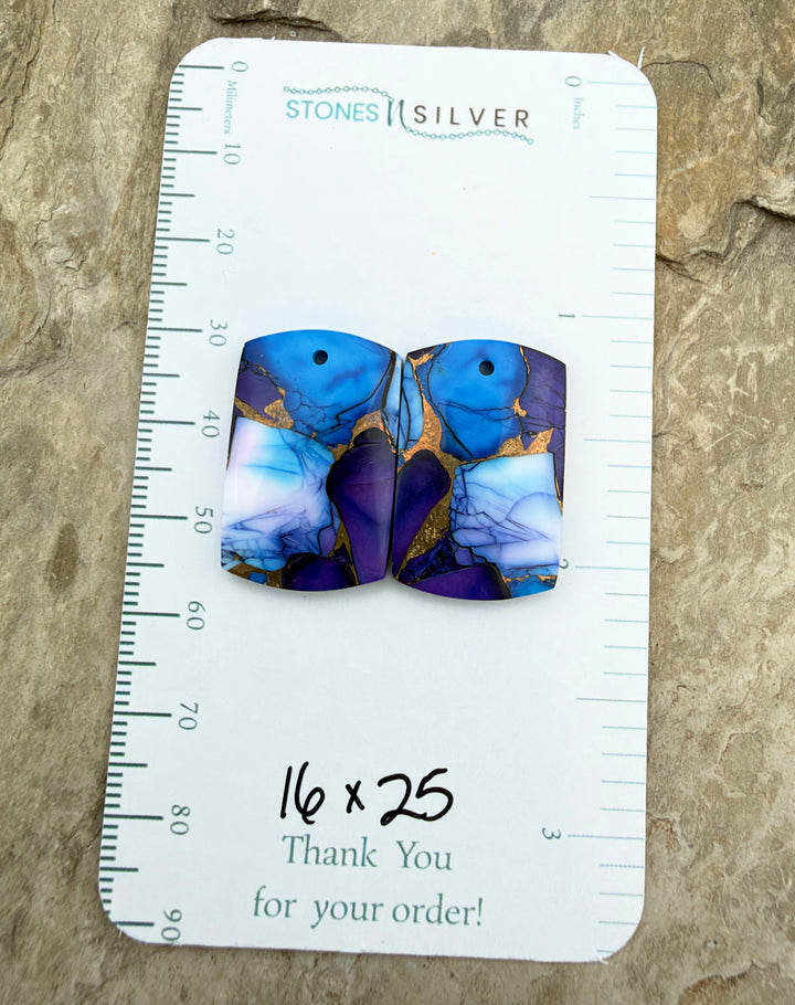 Lavender Blue Dahlia Kingman Composite Block Matching