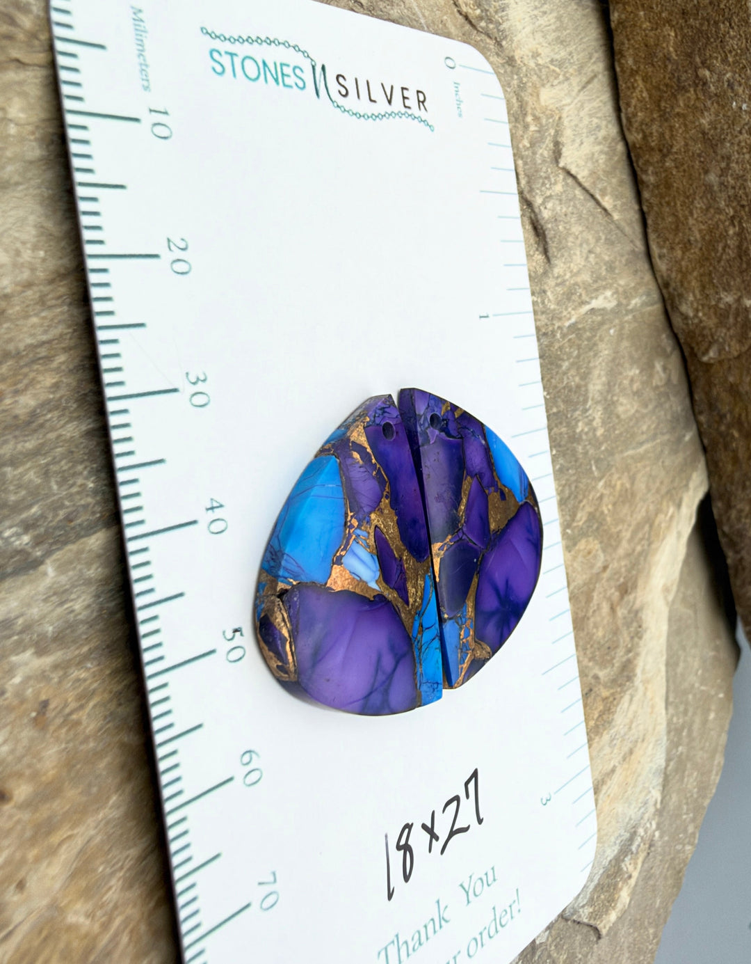 Lavender Blue Dahlia Kingman Composite Block Matching
