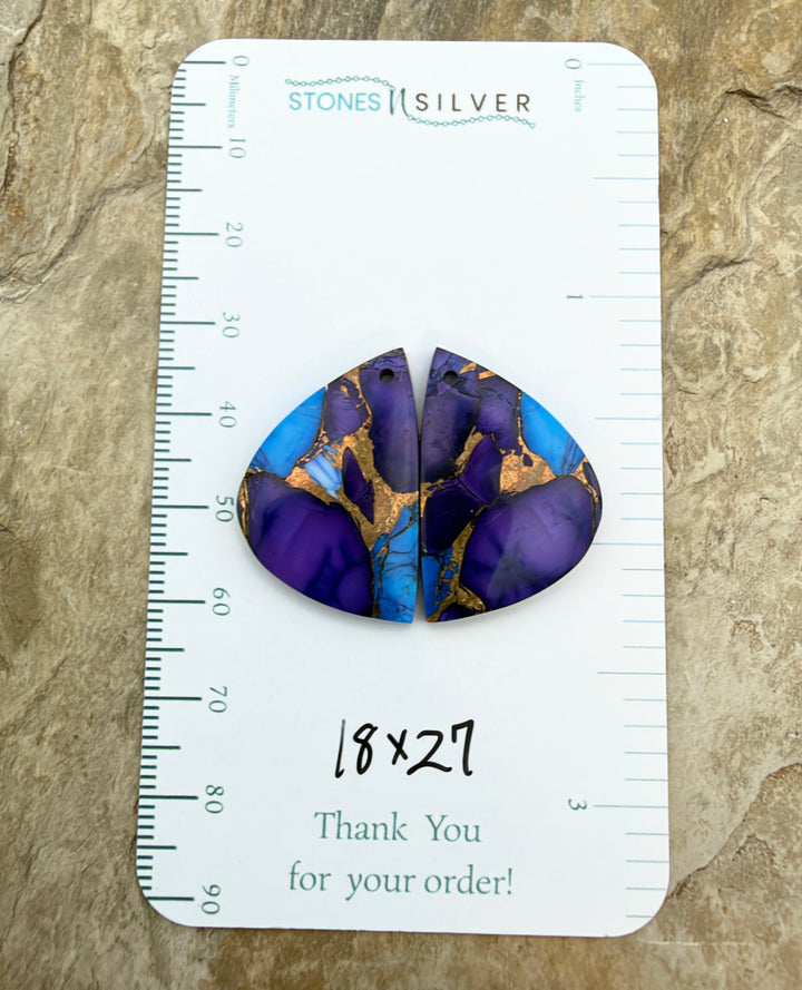 Lavender Blue Dahlia Kingman Composite Block Matching