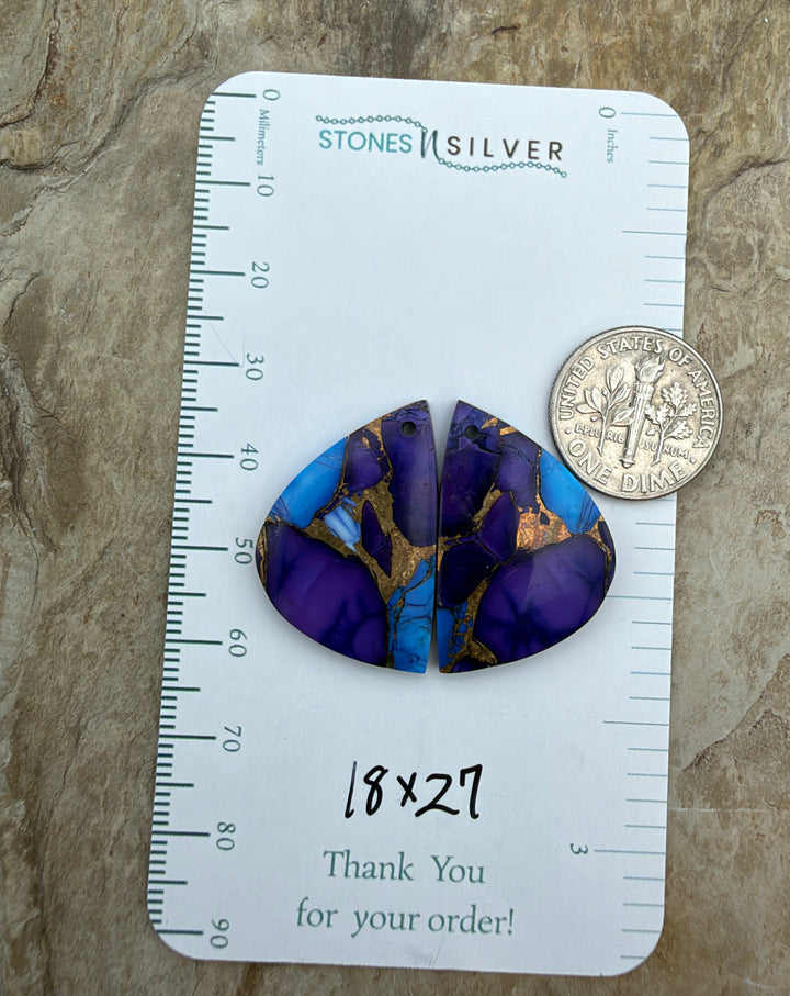 Lavender Blue Dahlia Kingman Composite Block Matching