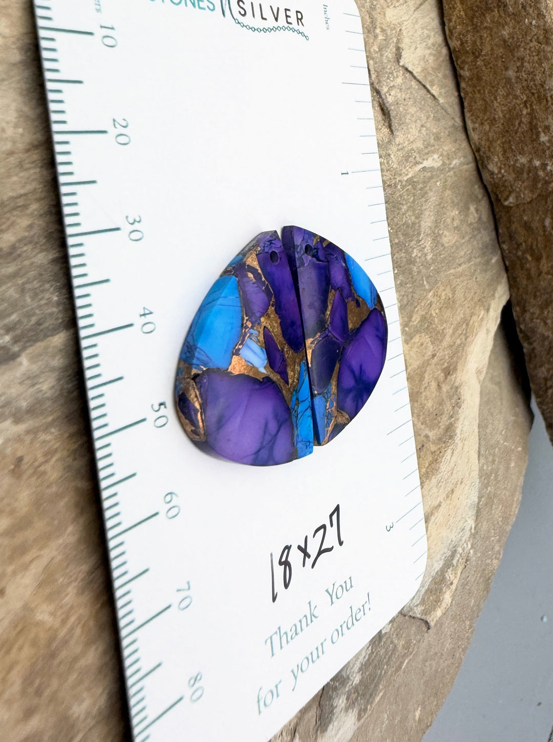 Lavender Blue Dahlia Kingman Composite Block Matching