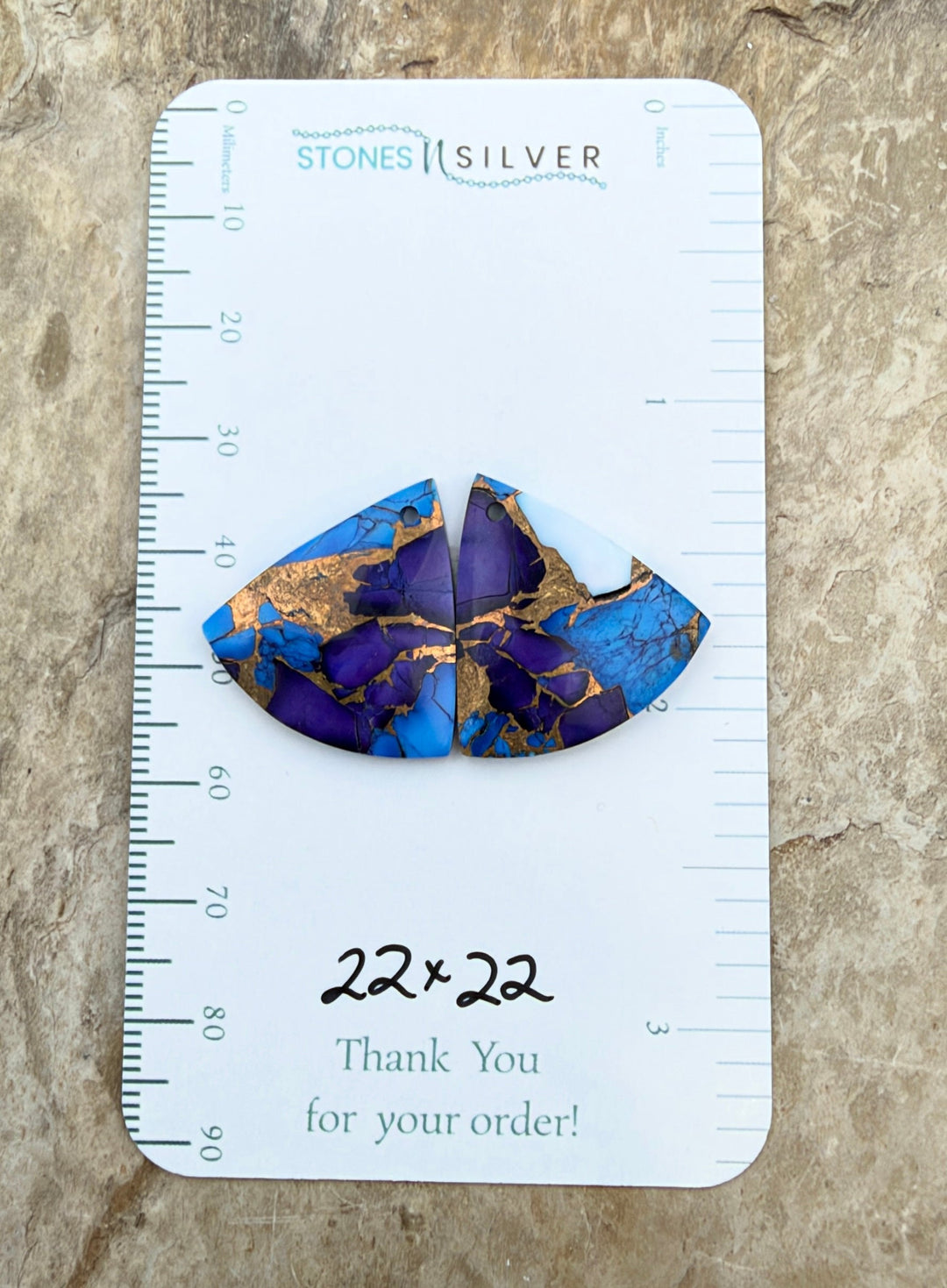 Lavender Blue Dahlia Kingman Composite Block Matching