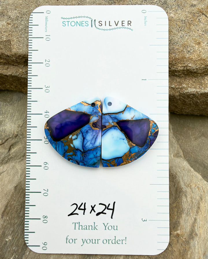 Lavender Blue Dahlia Kingman Composite Block Matching